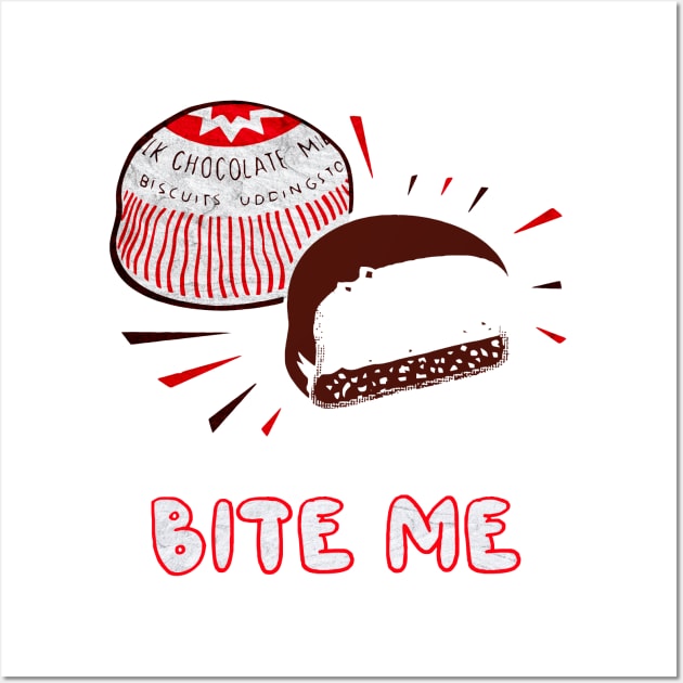 Bite Me Teacake Wall Art by katmargoli